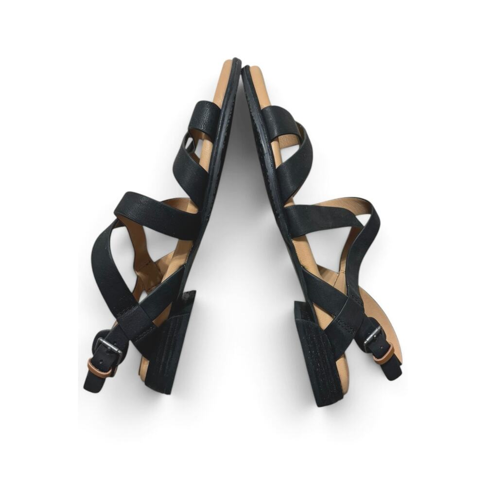 Gentle Souls Women’s Black Leather Strappy Flat Sandals Size 10 - Picture 9 of 11